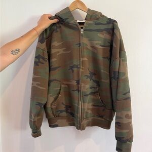 Camo Zip Hoodie